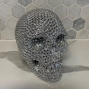 Z Gallerie Studded Silver Skull